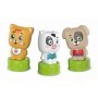 Set de joaca educational Soft Clemmy cu animalute 6 cuburi moi si carticica
